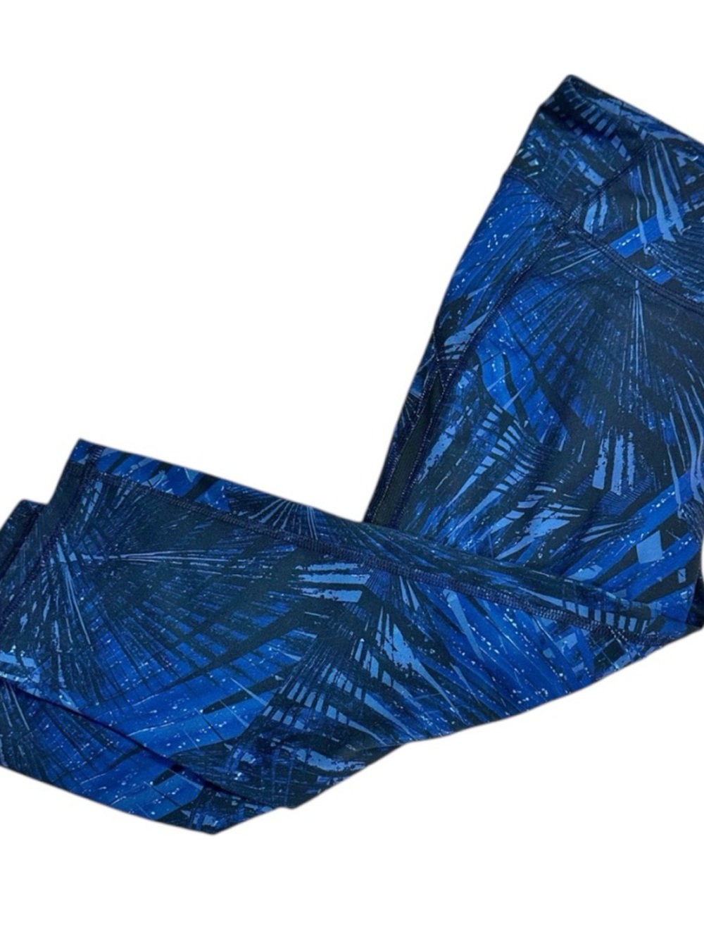 Old Navy Active Go Dry Blue Pattern Capri Legging- Size M